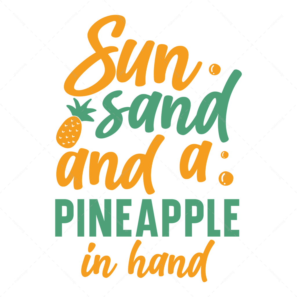 Summer-Sun_sand_andapineappleinhand-01-Makers SVG