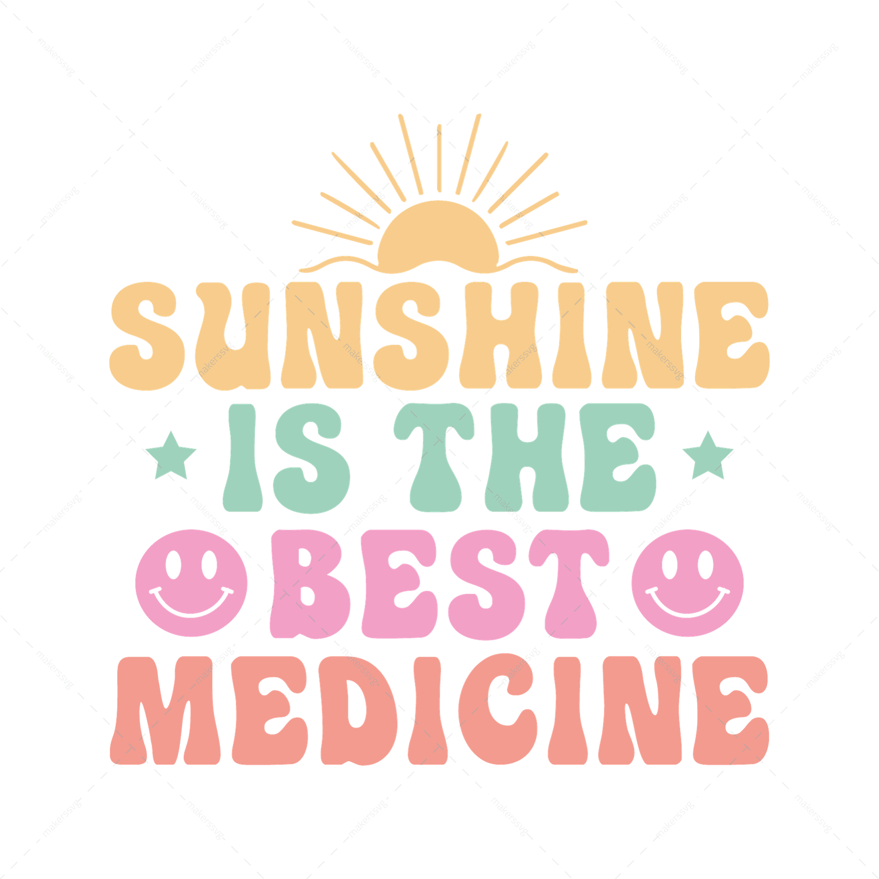 Summer-Sunshineisthebestmedicine-01-Makers SVG