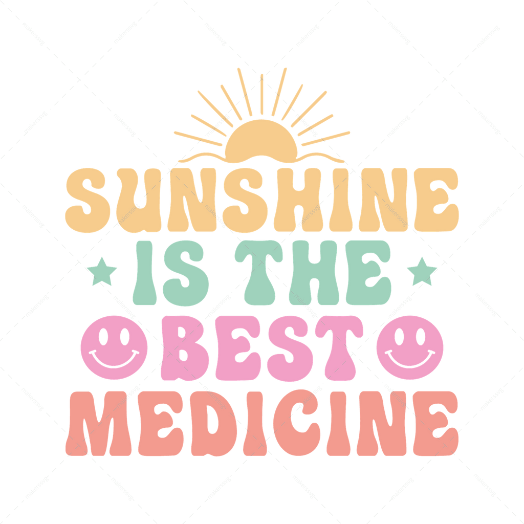 Summer-Sunshineisthebestmedicine-01-Makers SVG