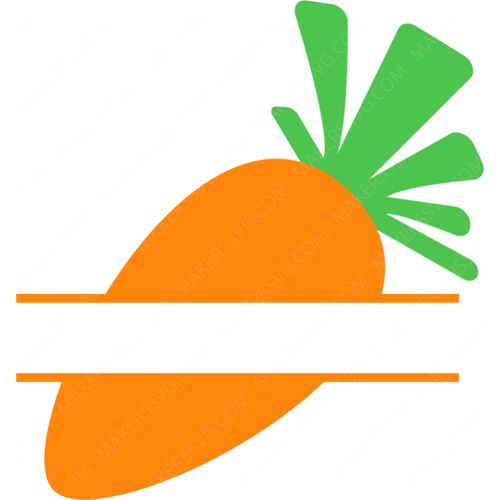 Carrot Split Name Frame-15-Makers SVG
