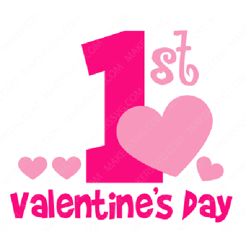 1st St Valentine's Day-1stValentinesDay-Makers SVG