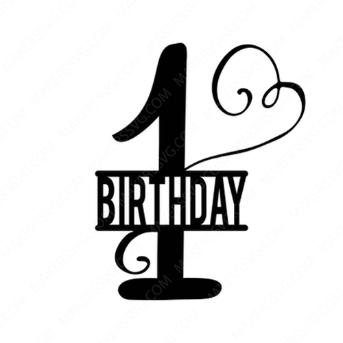 Age 1-1st_birthday_SVG-Makers SVG