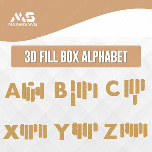 3D Fill Box Alphabet Bundle-3D-fILL-bOX-ALPHABETNEW-Makers SVG
