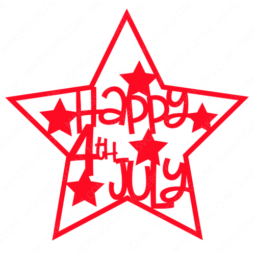 4th of July-4JulyStar-Makers SVG