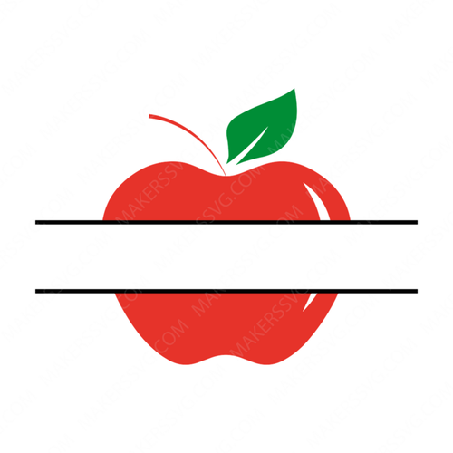 Apple Split Frame-Applesplitnameframe-small-Makers SVG