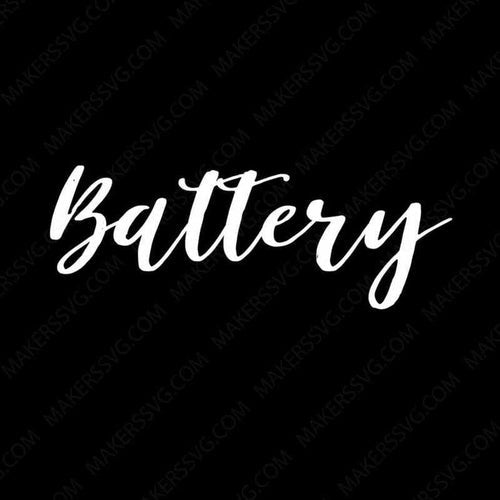 Battery Wedding Font-Battery-Makers SVG