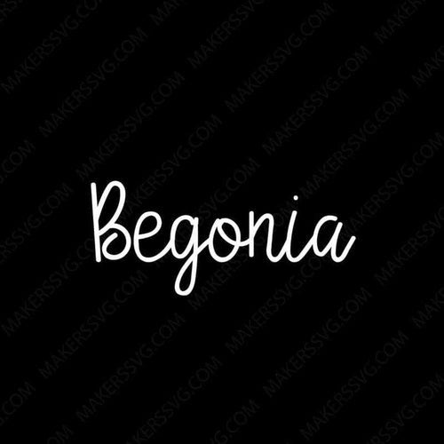 Begonia Wedding Font-Begonia-Makers SVG
