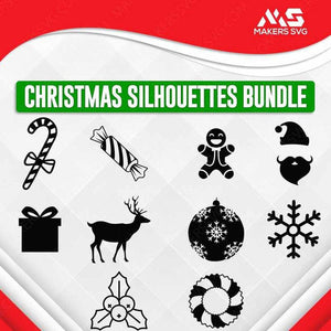 Christmas Silhouettes Bundle - 200+ Files-ChristmasSilhouettesBundleProductImage-Makers SVG