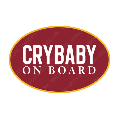 Car Decal Quote-CrybabyonBoard-small-Makers SVG