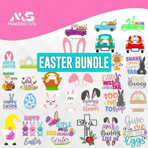 Easter Bundle - 200+ Files-Easter-bundle-1NEW_1-Makers SVG