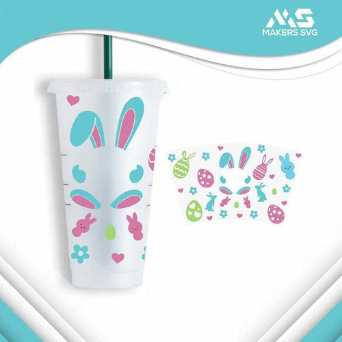 Easter Cold Cup Wrap-EasterCupWrap1-Makers SVG