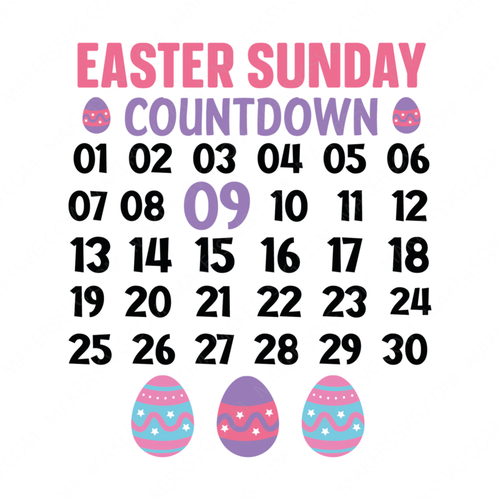 Easter-EasterSundayCountdown-01-Makers SVG