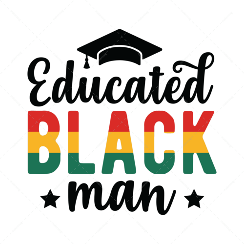 Graduation-EducatedBlackMan-01-Makers SVG