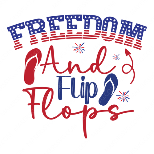4th of July-FreedomandFlipFlops-small-Makers SVG