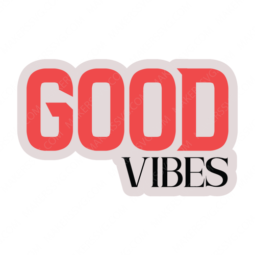 Car Decal Quote-GoodVibes-small-Makers SVG