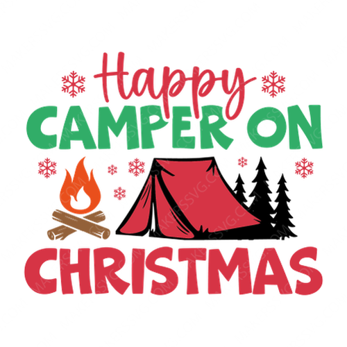 Camping-HappyCamperonChristmas-01-small-Makers SVG