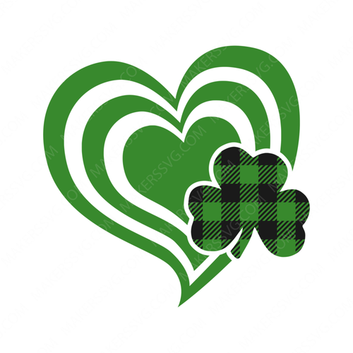 Saint Patrick's Day-HeartWithClover-Makers SVG