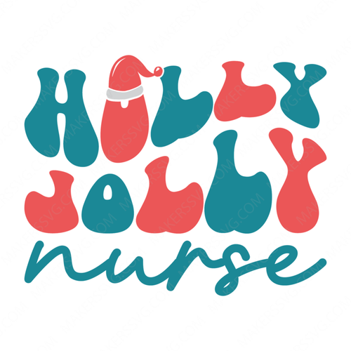 Nurse-HollyJollyNurse-01-Makers SVG