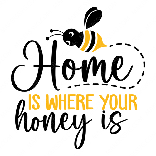 Bee-Homeiswhereyourhoneyis-small-Makers SVG