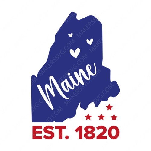 Maine-MaineEST.1820-01-small-Makers SVG