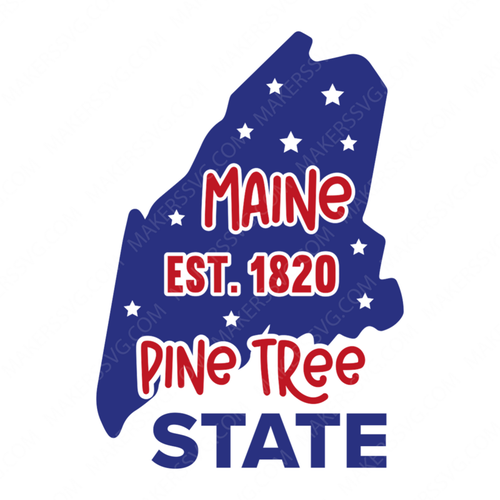 Maine-MaineEST1820PineTreeState-01-small-Makers SVG