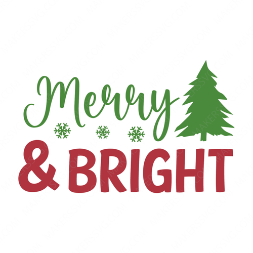 Christmas Doormat-Merryandbright-01-Makers SVG