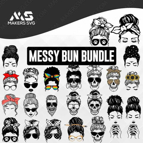 Messy Bun Bundle-Messy-Bun-Bundle-1new-Makers SVG
