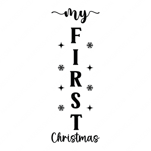 Christmas Porch Sign-Myfirstchristmas-01-Makers SVG