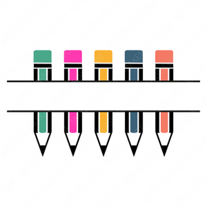 Pencil Split Frame-PencilSplitNameFrame-small-Makers SVG