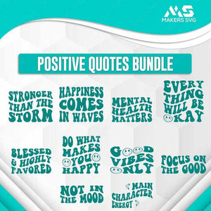 Wavy Positivity Quotes Bundle-PositiveQuotesBundle2-Makers SVG