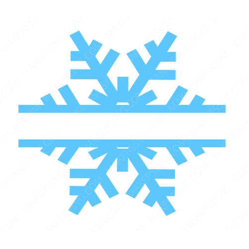 Split Snowflake Name Frame-SplitSnowflake1-Makers SVG