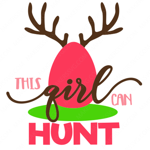 Easter Egg Hunt-ThisGirlCanHunt-Makers SVG