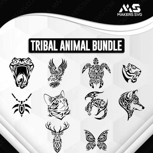 Tribal Animal Bundle - 100+ Files-Tribalanimalbundleproductimage-Makers SVG