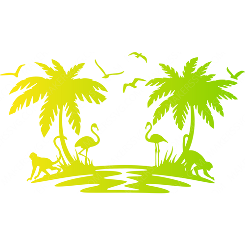 Tropical Beach Cold Cup Wrap-TropicalBeach-small-Makers SVG
