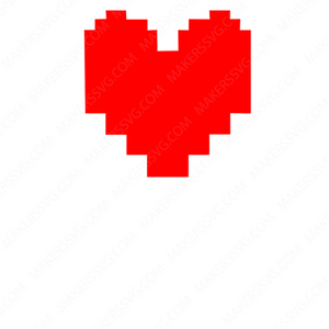 Pixel Heart-Undertale-Makers SVG