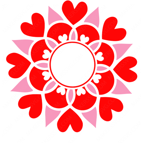 Heart Mandala-ValentineMandalaOPT2-Makers SVG