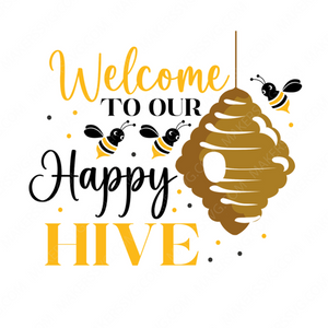 Bee-WelcometoourHappyHive-small-Makers SVG