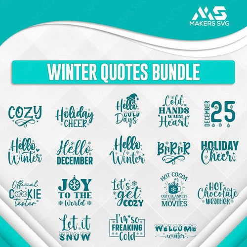 Winter Quotes Bundle-WinterQuotesBundleProductImage-Makers SVG