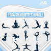 Yoga Bundle 1 - 100+ Files-Yogasilhouettesbundleproductimage-Makers SVG