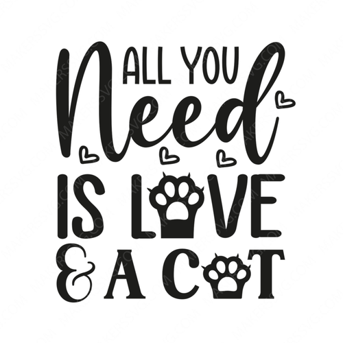 Cat-allyouneedisloveandacat-small-Makers SVG