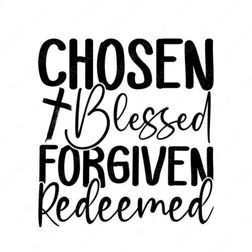 Christian-chosenblessedforgivenredeemed-small-Makers SVG