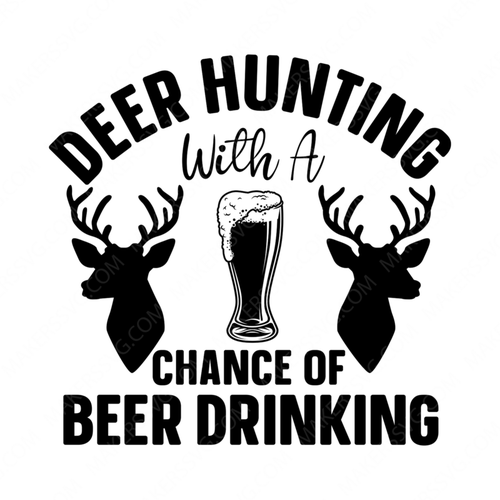 Hunting-deerhuntingwithachanceofdrinkingbeer-small-Makers SVG