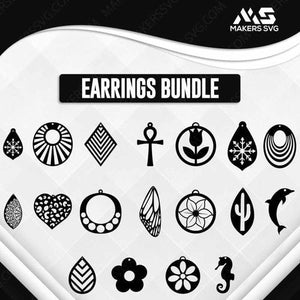 Earrings Bundle - 200+ Files-earringsbundleproductimage-Makers SVG