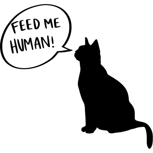 Cat-feedmehuman-Makers SVG