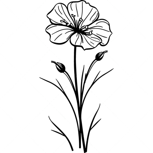 Flower-flaxflower1-Makers SVG