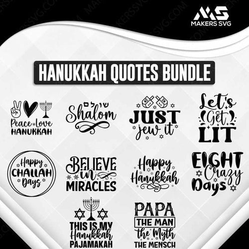 Hanukkah Quotes Bundle-hANUKKAhQuotesBundleProductImage-Makers SVG