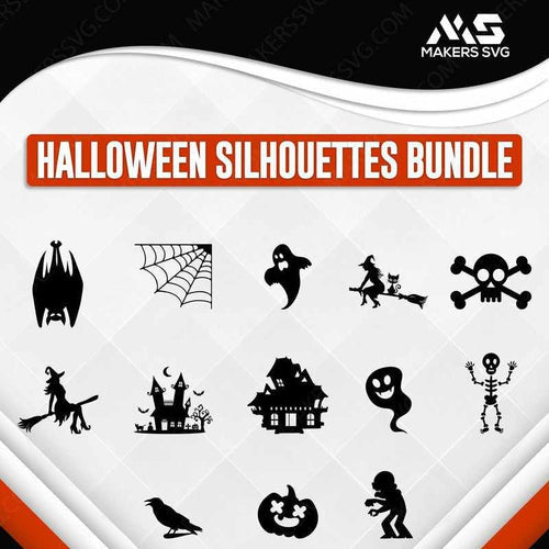Halloween Silhouettes Bundle - 200+ Files-halloweensilhouettesbundleproductimage-Makers SVG