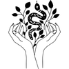 Boho-hand-with-snake-small-Makers SVG