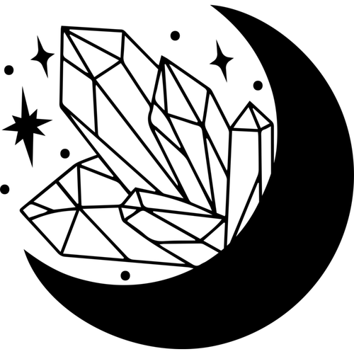Boho-moon-with-gem-small-Makers SVG