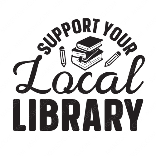 Books-supportyourlocallibrary-small-Makers SVG